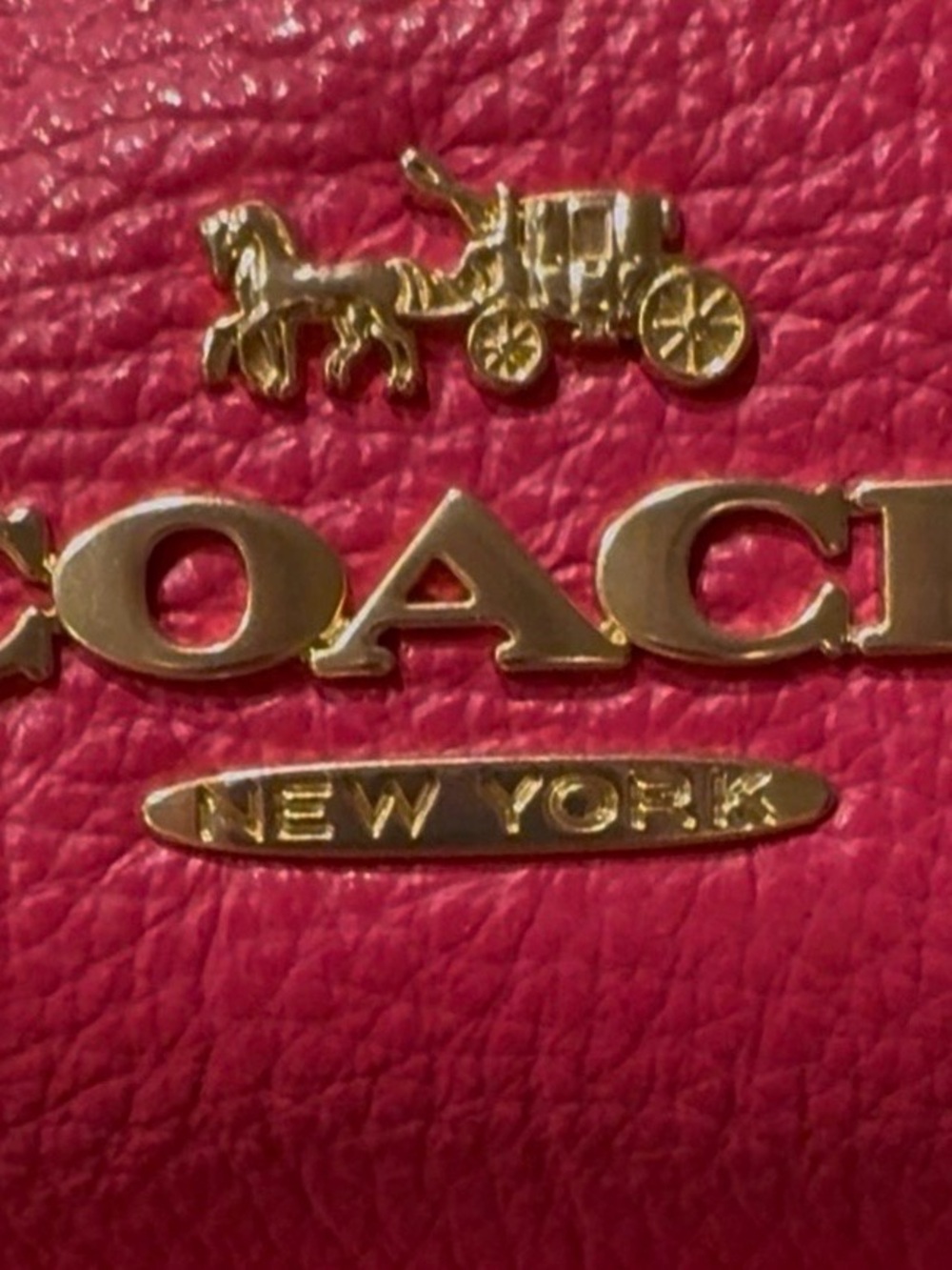 Coach Cammie Chain Bucket Bag C8315 Pink Pebbled Leather Crossbody Shoulder Bag - Picture 9 of 12